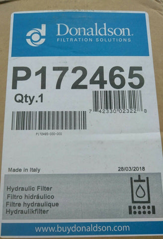 NEW P172465 Donaldson Hydraulic Filter, Cartridge-Mega Mart Warehouse-Ultimate Unclaimed Freight Buyer and Seller Specialists