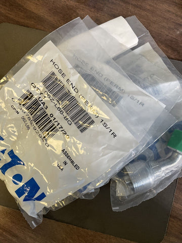 (3) NEW EATON 06Z-L66-BG CRIMP HOSE FITTING