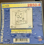 Orbit 2B50-4 Electric Box, 2" Deep 4 Outlets w/1/2" Hole Size Weatherproof - 2-G-Mega Mart Warehouse