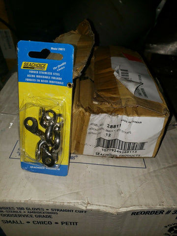 (2) 4 PACKS Stainless Boat Marine Bimini Pad Eye Eyes Straps Footman's Loop Ring-Mega Mart Warehouse-Ultimate Unclaimed Freight Buyer and Seller Specialists