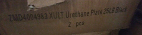 (1 SET OF 2) NEW ZMD4004983 XULT URETHANE PLATE 25LB BLACK-Mega Mart Warehouse-Ultimate Unclaimed Freight Buyer and Seller Specialists