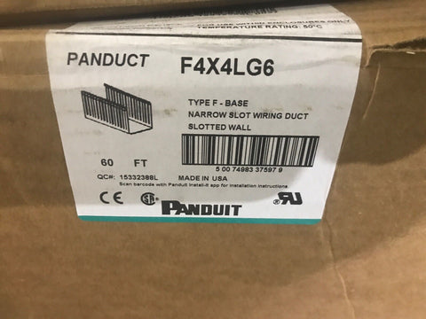 18.3m PANDUIT F4X4LG6 Alambre Duct, Estrecho Ranura, Gris, 4.25W X 4D