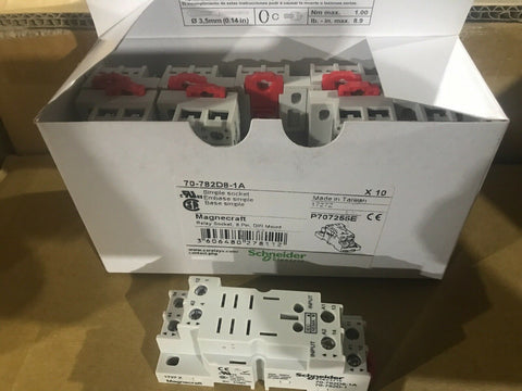 10 MAGNECRAFT 70-782D8-1A Socket, 8 Pin, DIN Rail/Panel, 300V, 16A-Mega Mart Warehouse-Ultimate Unclaimed Freight Buyer and Seller Specialists