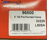 L50SA NEW NICKSON 5" Stainless Steel Pre-Formed Formed Exhaust Band Clamp 96500-Mega Mart Warehouse
