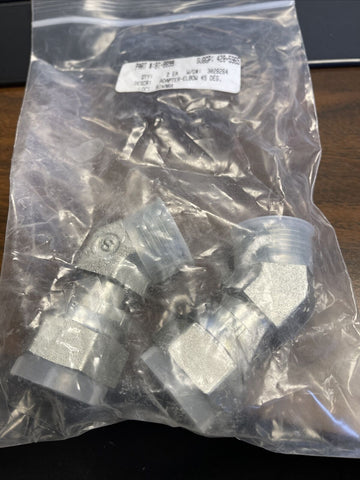 (2 PC LOT) 8T-8899 ADAPTER-ELBOW 45 DEG FITS CATERPILLAR ELBOW, SHIPS FREE!!!