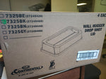 (4/CUSTODIA) Continental 7325BK Black Drop-Shot Lid For Wall Hugger Receptacle