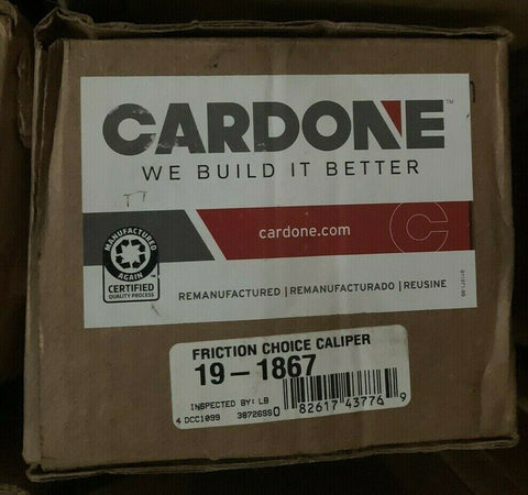 NEW Cardone 19-1867 Remanufactured Friction Choice Caliper