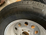 (4) Rainier ST Steel Belted Radial Trailer Tire W/Rim 205/75R15 107/102M 6 PLY