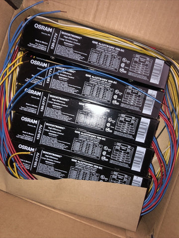 Lot Of 10- Osram Quicktronic QHE 4x32T8-UNV-ISN-SC 4-Lamp Ballast 120-277V-Mega Mart Warehouse-Ultimate Unclaimed Freight Buyer and Seller Specialists
