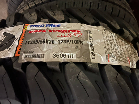 (1) NEW Toyo Open Country M/T LT295/55R20 E/10PR BSW TIRE **FREE SHIPPING**