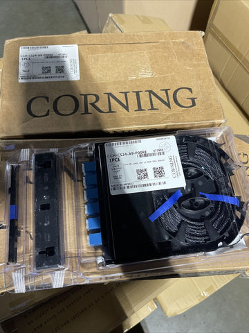 New Corning CCH-CS24-A9-P00RE Splice Cassette 24-Fiber LC SM OS2 Duplex 250um