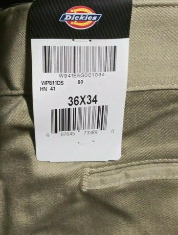 (2) NEW Mens Dickies Desert Sand Skinny Fit Twill Work Pants 36x34 NWT-Mega Mart Warehouse-Ultimate Unclaimed Freight Buyer and Seller Specialists