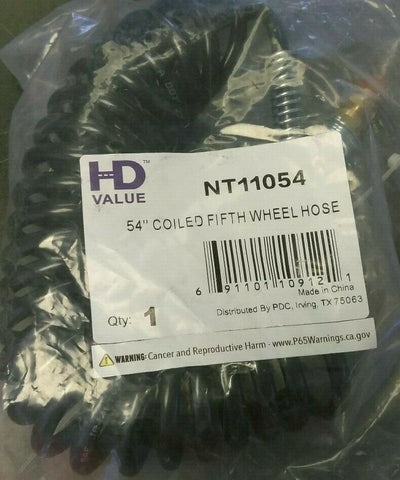 (2)HD VALUE 54" COILED FIFTH WHEEL HOSE NT11054-Mega Mart Warehouse-Ultimate Unclaimed Freight Buyer and Seller Specialists