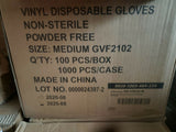 (1000/CS) Clear Vinyl Disposable Gloves, Medium, Latex & Powder Free-Mega Mart Warehouse-Ultimate Unclaimed Freight Buyer and Seller Specialists