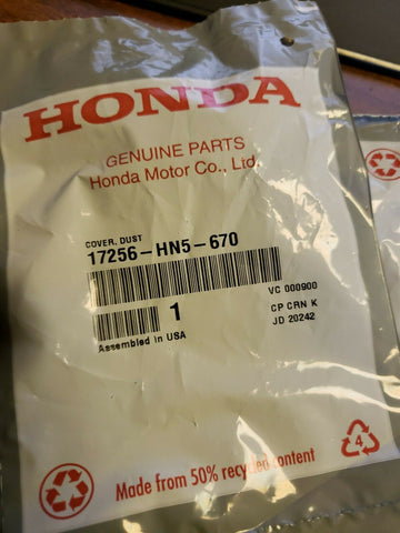 (2 PC LOT) GENUINE OEM Honda 17256-HN5-670 - COVER DUST, FREE SHIPPING!!!-Mega Mart Warehouse-Ultimate Unclaimed Freight Buyer and Seller Specialists