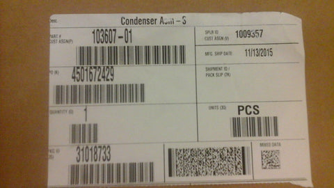 CONDENSER 103607-01-Mega Mart Warehouse-Ultimate Unclaimed Freight Buyer and Seller Specialists