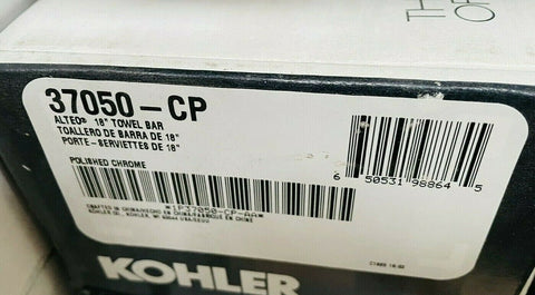 NEW GENUINE KOHLER 37050CP ALTEO 18" TOWEL BAR/POLISHED CHROME-Mega Mart Warehouse