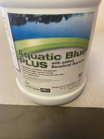 BRAND NEW Aquatic Blue plus Bacteria, ( 1 gallon)  CABBR128 POND BOSS PRO