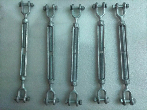 5 Marine JAW JAW TURNBUCKLE 3/8 x 6 Pulley Galvanized Drop Forge Steel NEW-Mega Mart Warehouse-Ultimate Unclaimed Freight Buyer and Seller Specialists