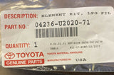 NEW Element kit - LPG filter for TOYOTA Forklift No. 04236-U2020-71-Mega Mart Warehouse