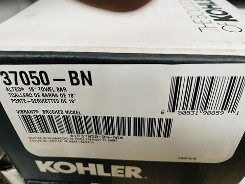 Original Kohler K-37050-BN Alteo 18" Barra Toallero, Vivo Níquel Pulido