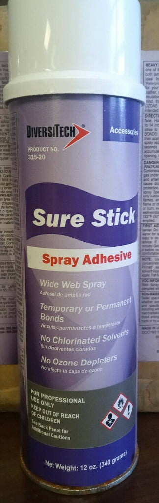 NEW Diversitech 315 20 Sure Stick Spray Adhesive 12oz HVAC DUCT CAS surestick-premium-heavyduty-spray-adhesive-floor-supplies-northampton