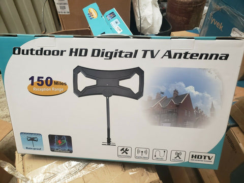 SKYTEK 150 MILES OUTDOOR HD DIGITAL TV ANTENNA RG-6 COPPER CABLE-Mega Mart Warehouse-Ultimate Unclaimed Freight Buyer and Seller Specialists