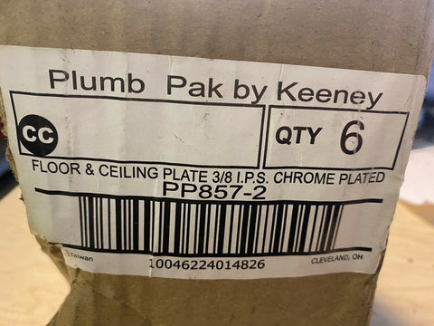 BRAND NEW Plumb Pak  PP857-2  Chrome Plated  3/8 in ( 6 PER LOT ) FLOOR ,CEILING