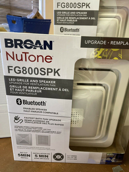 Broan-NuTone Bluetooth Speaker Bathroom Exhaust Fan w/ LED Grille F...