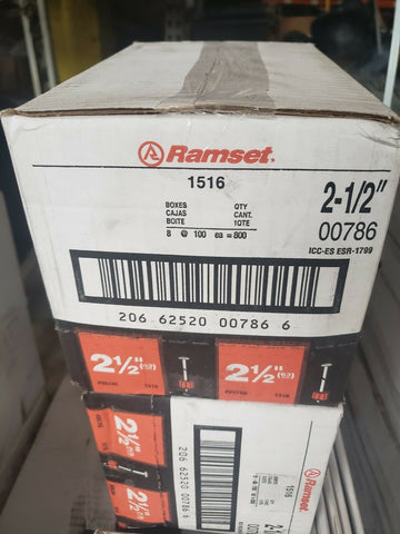 Ramset 1516, 2-1/2" ACQ Treated Powder Fastening Pins (8 BOXES / 100 PER BOX)-Mega Mart Warehouse-Ultimate Unclaimed Freight Buyer and Seller Specialists