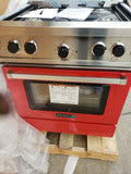 NEW BIG CHILL 30" 4 BURNER PROFESSIONAL GAS RANGE, CHERRY RED, LIQUID PROPANE-Mega Mart Warehouse-Ultimate Unclaimed Freight Buyer and Seller Specialists