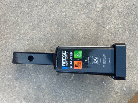 (2) 1-1/4" to 2" Receiver Adapter - 6" Long - Reese Towpower 7020500 70205-Mega Mart Warehouse-Ultimate Unclaimed Freight Buyer and Seller Specialists