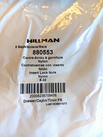 NEW HILLMAN 880553 NYLON INSERT LOCK NUTS