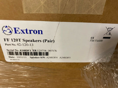 NEW PAIR 42-120-13 EXTRON FF 120T FLAT FIELD SPEAKER WITH 1'X2' CEILING DROP-Mega Mart Warehouse-Ultimate Unclaimed Freight Buyer and Seller Specialists