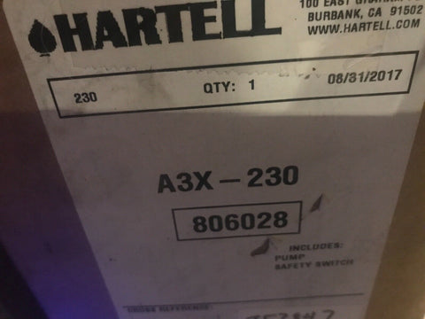 Emerson Liebert HARTELL Condensate Pump A3X-230 208-230V Vertical 1/10 HP-Mega Mart Warehouse-Ultimate Unclaimed Freight Buyer and Seller Specialists