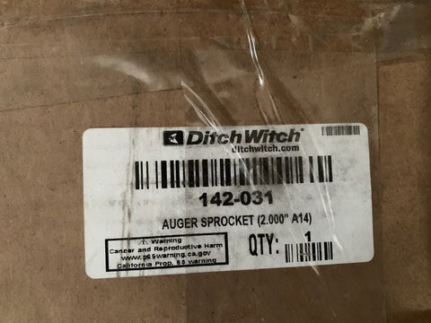 NEW Ditch Witch 142-031, 14 Tooth Auger Sprocket