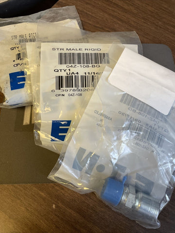 (4) NEW EATON 04Z-108-BG CRIMP HOSE FITTING