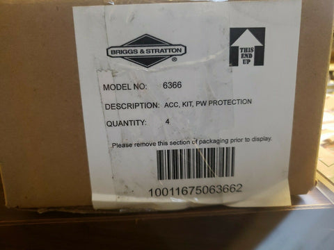 Genuine OEM Briggs & Stratton ACC, KIT, PW PROTECTION Part# 6366 (4 PC LOT/CASE)-Mega Mart Warehouse-Ultimate Unclaimed Freight Buyer and Seller Specialists