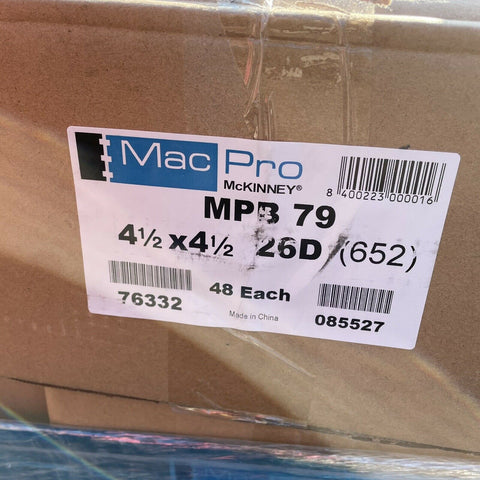 (CASE OF 48) McKINNEY MacPro MPB79 Hinges 76332 4-1/2" x 4-1/2" 26D Chrome