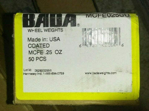 (2 BOXES OF 50) BADA MCFE .25OZ WHEEL WEIGHT-Mega Mart Warehouse-Ultimate Unclaimed Freight Buyer and Seller Specialists