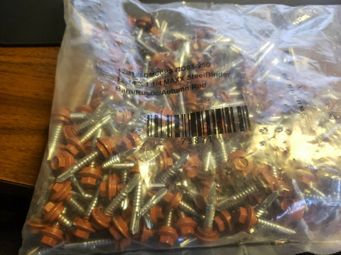 MAXX STEEL BINDER BARN/RUSTIC/AUTUMN RED 12-14 X 1 1/4 (250 PC BAG)-Mega Mart Warehouse-Ultimate Unclaimed Freight Buyer and Seller Specialists