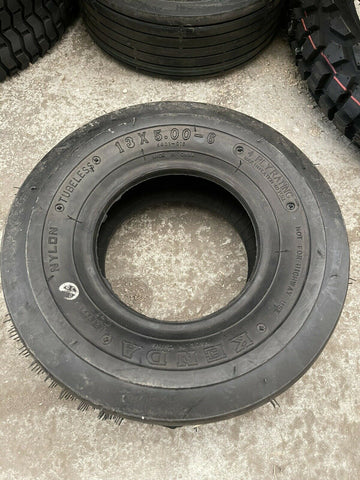 (1) NEW 13x5.00-6 (13x5-6) Kenda K358 Turf Tread Tubeless 4 Ply Small Mower Tire