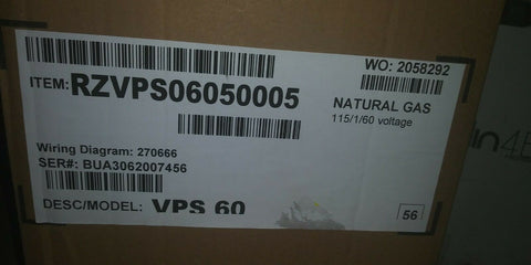 (1) NORTEK REZNOR VP SERIES 60 MBH SINGLE STAGE TUBE HEATER-Mega Mart Warehouse