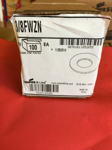 B-LINE 3/8FWZN B-LINE FLAT WASHER, 3/8", ZINC PLATED 78101185205-Mega Mart Warehouse-Ultimate Unclaimed Freight Buyer and Seller Specialists
