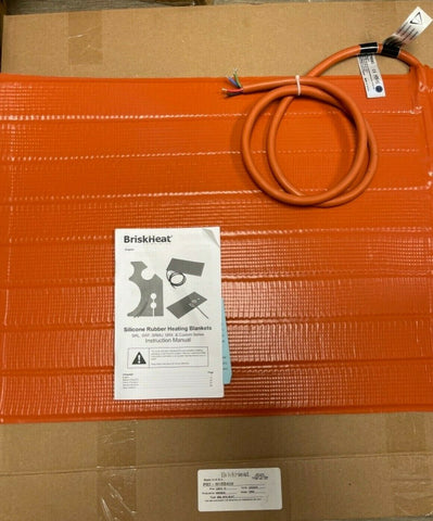 NEW BRISKHEAT 1080 watts SILICON RUBBER HEATING BLANKET 18”X24”, 240V - 120v