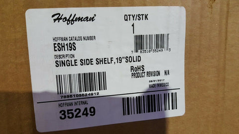 NEW HOFFMAN ESH19S 19" SINGLE SIDE SOLID SHELF BLACK-Mega Mart Warehouse-Ultimate Unclaimed Freight Buyer and Seller Specialists