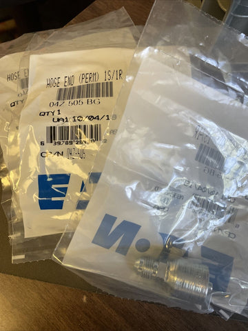(4) NEW EATON 04Z-505-BG CRIMP HOSE FITTING
