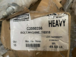 (15 PC LOT) HUBBELL C2050256 BOLT, MACHINE, SQ HEAD, 7/8in x 18in 25, 400 lbs