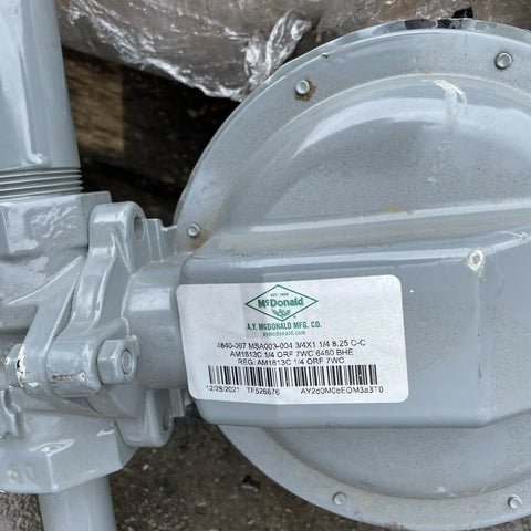 AY MCDONALD MSA003-004 3/4X1 1/4 8.25 C-C AM1813C 1/4 ORF 7WC 6480 BHE GAS VALVE