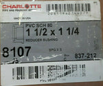 BRAND NEW charlotte reducer bushing 1&1/2x1&1/4 8107,837-212 (1 case of 25)
